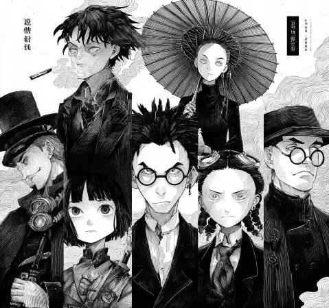 《星港维修员》封面：太空站内穿工作服的青年与机器人